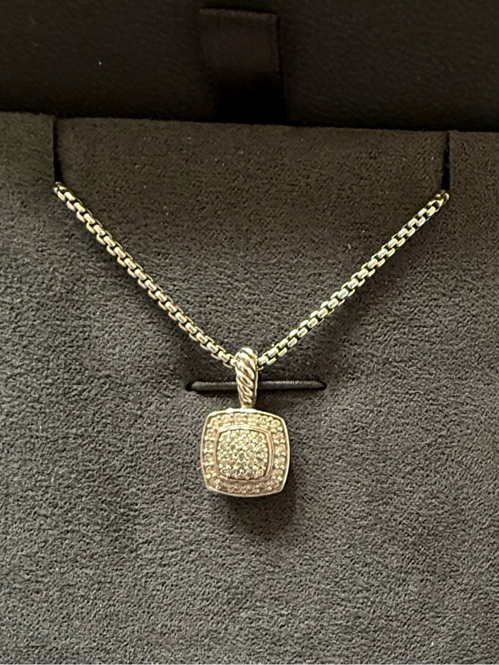 Petite Albion® Pendant Necklace with Pavé Diamonds